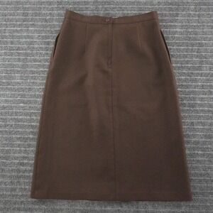 Vintage 80s Levi's Bend Over Midi Skirt Womens 14 Brown A-Line Pocket